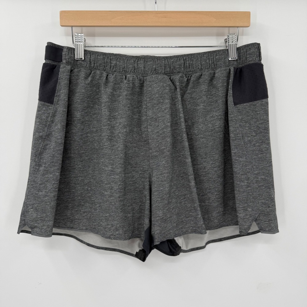 Lululemon Surge 4" Out of Mind Lined Shorts Gray Heathered Men's XL